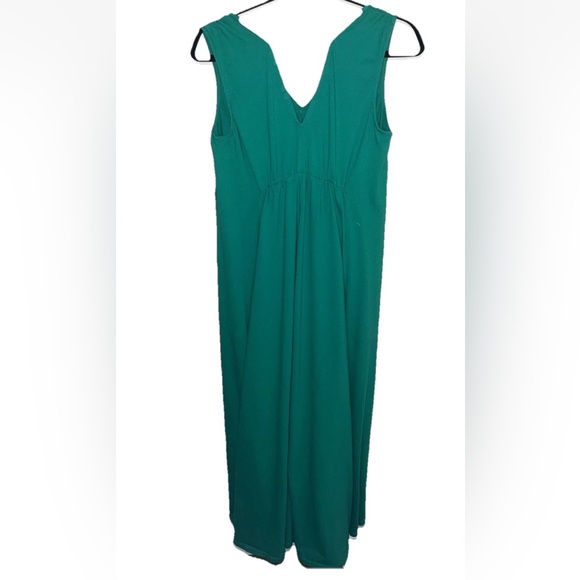 Soft Surroundings Parakeet Green Antonia Maxi Dress Sleeveless V Neck Size M EUC - Picture 6 of 7